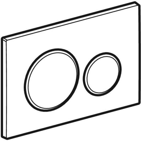 Geberit Sigma20 Betätigungsplatte für 2-Mengen-Spülung, 115.882.DW.1, Farbe: Schwarz – Ansicht 2