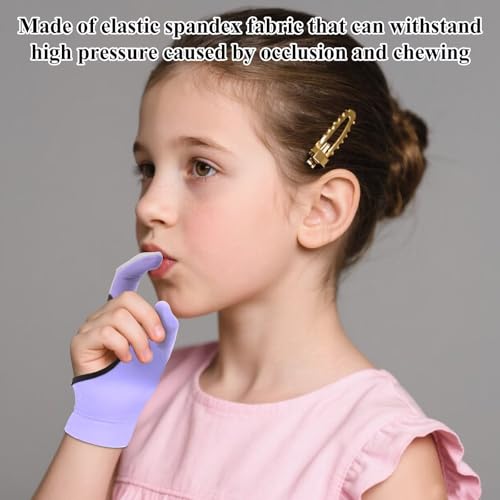Image of 4pcs Thumb Sucking Guard Gloves Kids Anti Thumb Sucking Glove | Chewy Compression Thumb Sucking Stop Nail Biting Finger Biting Glove for Kids Thumb Guard for Ages 5-12
