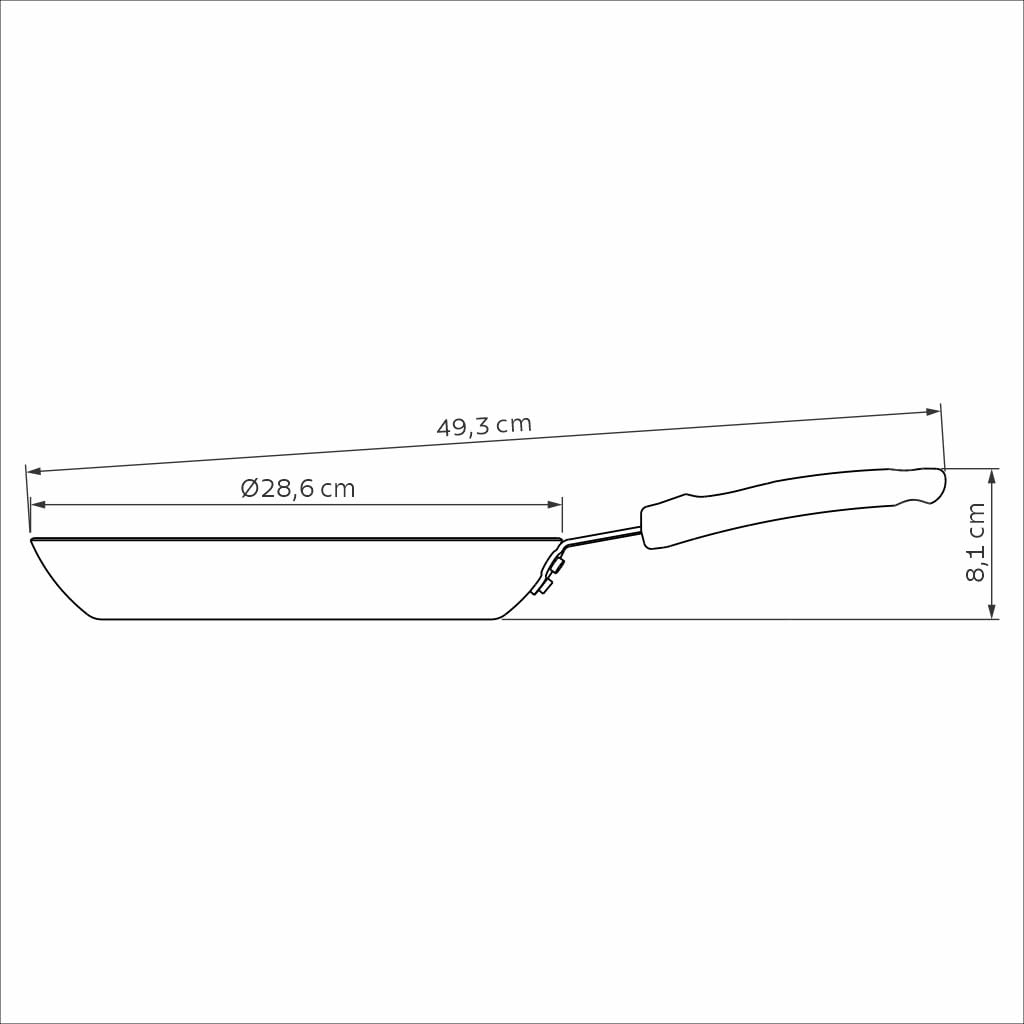Tramontina Patelnia Professional, 28 cm, powłoka zapobiegająca przywieraniu, 20892/028, czarna