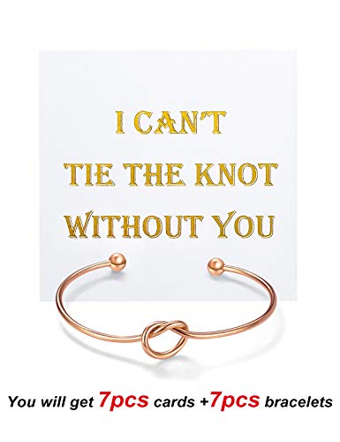 Chicnow Bridesmaid Gifts Bridesmaid Proposal Gifts Rose Gold Bangle For Girls Set Of 7 #TOP3