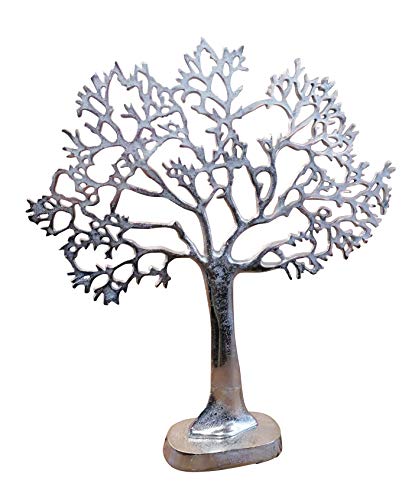 Arbre à bijoux en aluminium argenté - XXL - Pour bijoux, bagues, chaînes et bracelets - 63 cm Cover