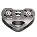 tomvorks Aluminum Alloy Dual Trolley Pulley, High Speed Rotation, Light Weight with Stainless Steel Pulleys for Wire Rope, Suitable for Mountaineering, Rock Climbing - ZWA006