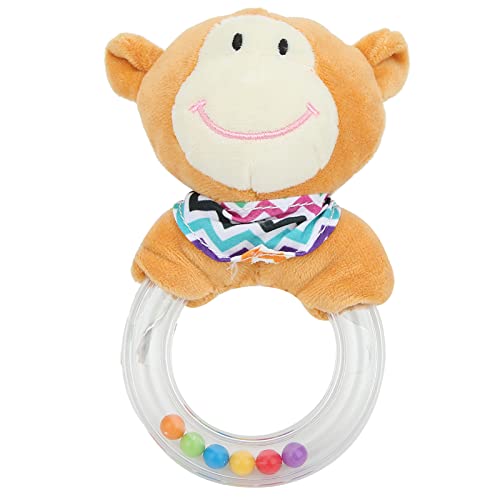 Brinquedo de Pelúcia de Tecido Macio Sino de Mão Brinquedo bebê (chocalho de mão de macaco cachecol)