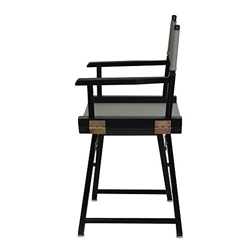 Casual Home 18" Director's Chair Black Frame With Grey Canvas #TOP2