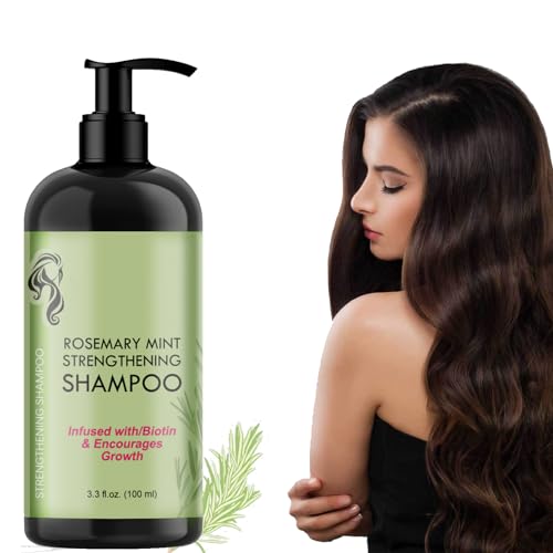 Shampoo al Rosmarino per Capelli, Rosemary Mint Shampoo, Shampoo al Rosmarino per la Crescita dei Capelli, Promuove La Crescita Dei Capelli E La Salute Del Cuoio Capelluto, 100ML