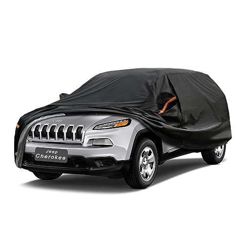 Image of GUNHYI 7 Layer SUV Car Cover Custom Fit Jeep Cherokee (2013-2025) Waterproof All Weather, Heavy Duty Outdoor Snow Sun Rain Uv Protection (Ships from US Warehouse, Delivery 3-8 Days)