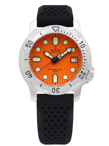Image of RATIO FreeDiver Professional Dive Watch Sapphire Crystal Quartz Diver Watch 200M Water Resistant Diving Watch for Men