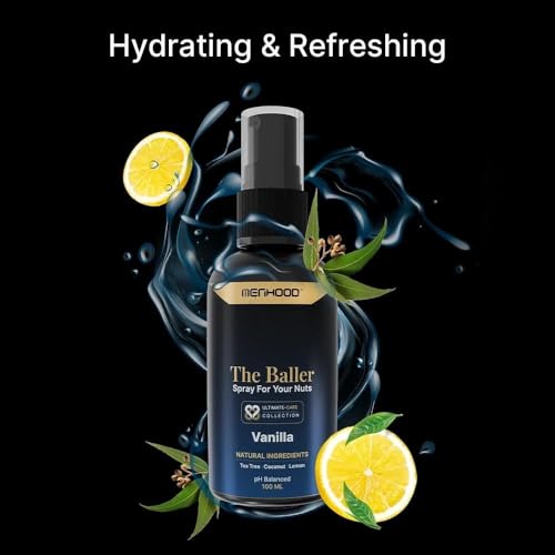 Image of Menhood The Baller 100 ML - Fresh Spray for Men Private Parts | Intimate Perfume | Intimate Wash | All Day Fresh| Prevents Itching, Sweating and Irritation Down There (Fragrance - Bubble Gum)
