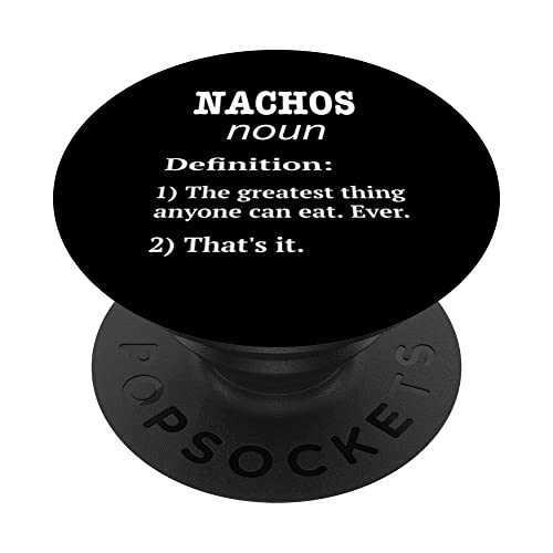 Retro Nachos Design. Funny Nachos Fan Fake Definition PopSockets Swappable PopGrip