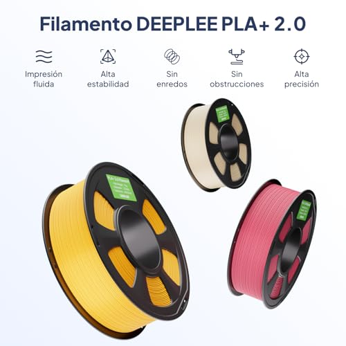 Miniatura 2 de Deeplee Pla 2.0 1.75mm - Bobina 1kg Rosa - Resistencia Al Impacto Y Baja Deformación - Excelente Adhesión Entre Capas - Enrollado Perfecto Sin Atascos - Compatible Con Impresoras Fdm
