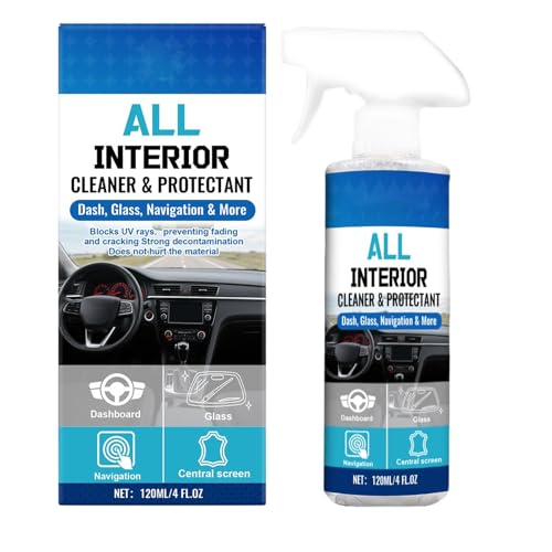 Genérico Limpiador de para Interior de Coche - Aerosol Detallador Rápido 120ml,Suministros de Limpieza para Componentes de Vehículo Asiento Techo Garaje Cabrio