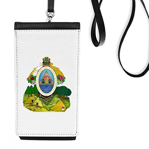 Porte-monnaie cadeau Honduras en cuir noir au design emblematique