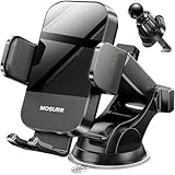 Mosurr Phone Holder Car Mount: Dual Installation (Suction & Vent Clip), 360° Rotation & Telescopic Arm for Stable GPS Navigation, Hands-Free Calls, Driving Safety, Gifts fits for All Phones 4.7-7 Inch
