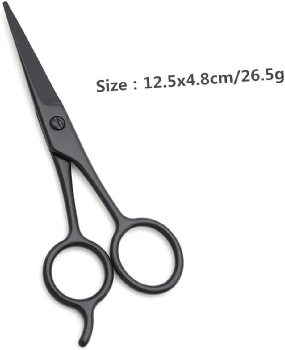 3pcs Beard Grooming Kit Stainless Steel Scissors Small Precision Trimming Tools for Men Includes Beard Comb and Apricot Leather Case