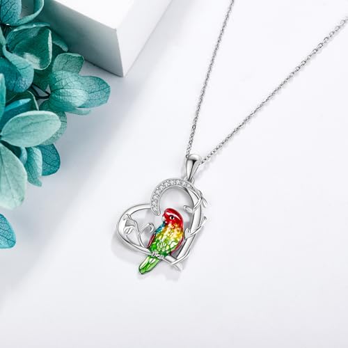 Sterling Silver 925 Cute Animal Necklace Heart Pendant Jewelry Gift For Women Valentine's Day Christmas Gifts3