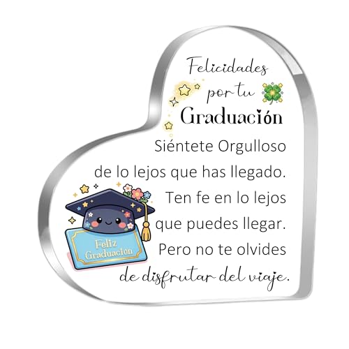 Placa presentes graduação acrílico frases positivas 18º aniversário motivacionais para mulheres homens adolescentes Natal sinal inspiradora de secretária lembranças amigas filha filho (orgulhoso)