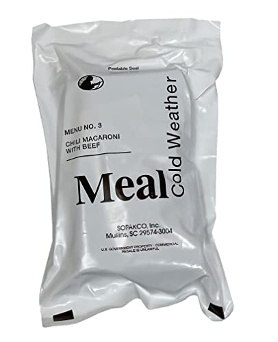 Cold Weather MRE Meal Ready to Eat USGI Menu #3 Chili Mac w/Beef