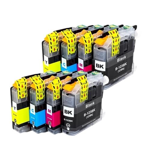 Encre LC123 Brother MFC J4510DW pour éviter les pannes d'encre pack de 8