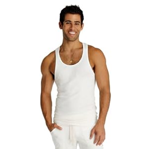 4-rth Men’s Sustain Yoga & Gym Tank Top Modal RIB French Terry Made in America Stretch European style Fit