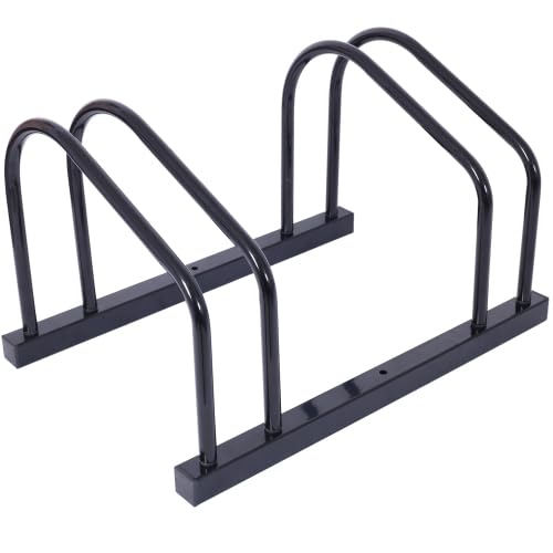 ESILIA 2-Bike Floor Stand Rack - Garage Bike Storage for 22-28