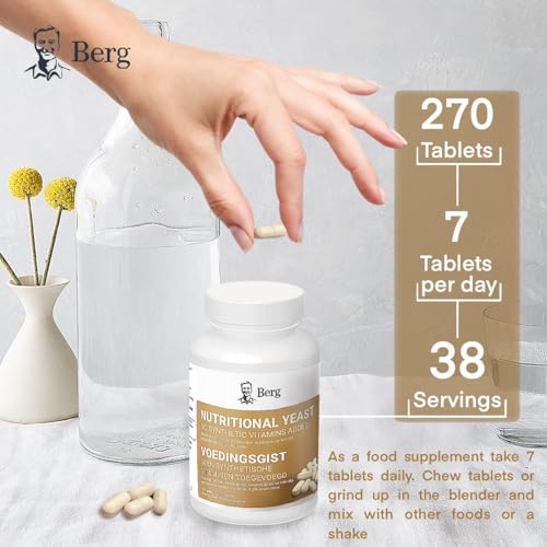 Nährhefe Tabletten Vitamin B12 hinzugefügt – Keine synthetischen Zusätze – Vanillegeschmack 270 Tabletten