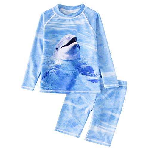 Preisvergleich Produktbild GCX- Jungen Bademode, kurzärmelig, Einteiler, Sonnenschutz, schnelltrocknend, mittelgroß und groß, Papier, Langärmlig, 158 / 164