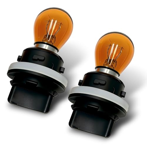 lekiliky 2PCS Front Turn Signal Light Sockets & Bulbs Kit, Headlight Turn Signal Lamp Holder witn Bulbs, Replace# 92166-3K000 Compatible with Kia Soul, Elantra, Accent, Hyundai Sonata (Yellow)