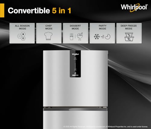 Image of Whirlpool 235 L 3 Star Frost-free inverter Double Door Refrigerator (IF INV 278 LUNAR STEEL(3S) CONV-Y, 2026 Model)
