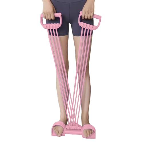 Pedal Resistance Band Set - 8 Tube Adjustable Latex Bands With Handles, Multifunctional Home Workout Equipment | Full Body Exerc