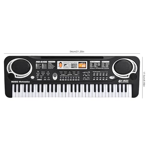 Jouets pour Enfants Musique Multifonction à 61 Touches avec Microphone, Mini Piano électrique, avec 6 Démonstrations, Adapté à La Pratique des Enfants - Les Beatles, Paul McCartney, John Lennon, RIngo Starr, George Harrison Jouets pour Enfants Musique Multifonction à 61 Touches avec Microphone, Mini Piano électrique, avec 6 Démonstrations, Adapté à La Pratique des Enfants – Image 5
