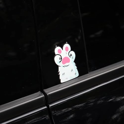 Cat Paw Vinyl Car Sticker, Paw Print Scratch Cover Funny Bumper Decal For Auto, Truck, Motorcycle, Wall, Window (Medium) #TOP4