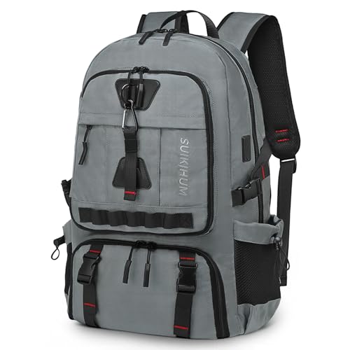 SUIKIHUM Travel Backpack with Shoe Compartment 35L TSA Carry on Fits 18.4"