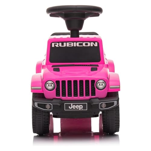 Image of Best Ride On Cars Jeep Gladiator Ride-On Push Car Combo, Foot-to-Floor Design, Realistic and Stylish Kids Car, Honking Horn, Under-Seat Toy Storage, for Ages 18 Months - 3 Years, Pink