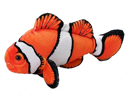 Wild Republic Coral Reef, Clownfish, Stuffed Animal, 6 inches, Gift for Kids, Plush Toy, Fill is Spun Recycled Water Bottles