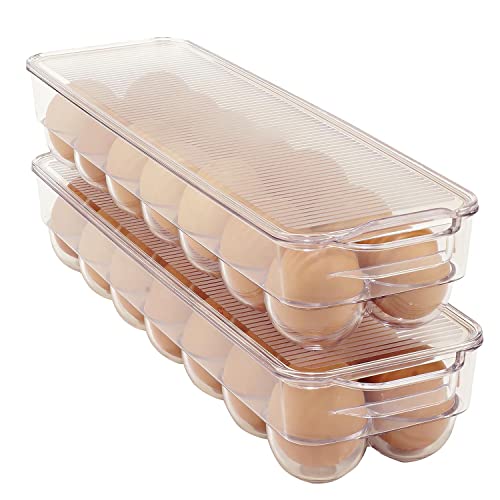 Kitchen Details, Refrigerator Storage, Fridge Organizer, Clear With Handles Egg Crate, 1 Pack #TOP2