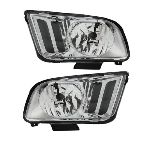 Phares avant pour Ford Mustang 2005-2009 optiques de remplacement 1 paire gauche et droite