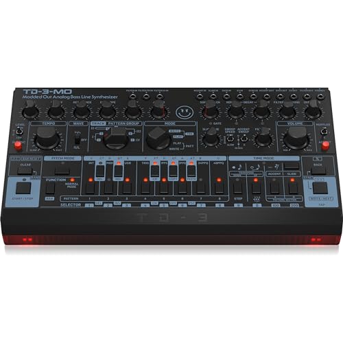Image of Behringer TD-3-MO Modded Out Analog Bass Line Synthesizer with VCO, VCF and VCA - Black