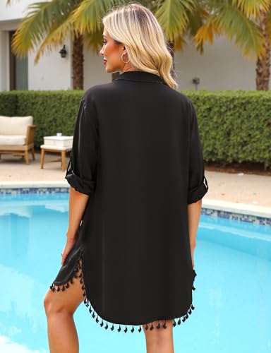 Women Swimsuit Cover Up Tassel 2025, Beach Cover Ups for Women, Beach Bathing Suit for Swimwear Bikini Dress2