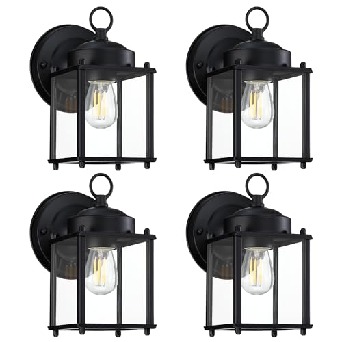 GRUENLICH Outdoor Wall Sconce, Exterior Wall Lighting Fixtures with Clear