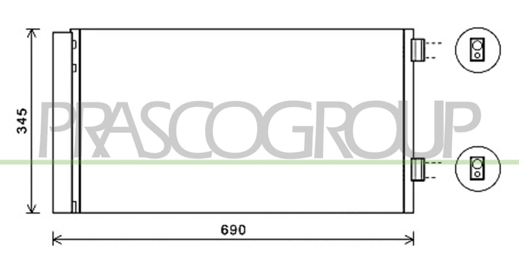 Prasco Kondensator, Klimaanlage Mn308c003 Für Mini