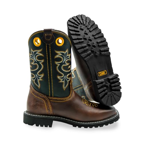 CEBU Men’s Tracker Steel Toe Work Boots – Lightweight, Slip Resistant, Oil Resistant, Genuine Leather2