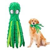 ENZZROA Squeaky Dog Toys - Octopus Plush Crinkle Toys with No Stuffing, Durable Interactive Pet Toys for Small, Medium & Large Dogs, Great for Teething and Play(1PCAK Plush Octopus)