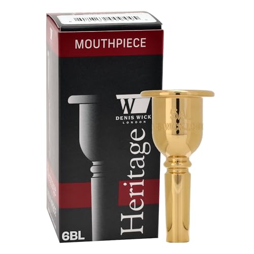 Denis Wick Heritage Trombone Mouthpiece Gold-Plated, 3180G-6BL - V-Type Backbore for Balanced Airflow & Tone - Large Shank Fitting Trombone Accessories for Effortless Articulation 25.4 x 6.26 x 6....