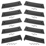 Keycci Boat Trailer Bunk Slides Pads, 3" x 10" Boat Trailer Glide Bunk Enders for Boat Trailer Loadings and Launches Boat Trailer, 10 Pads Black