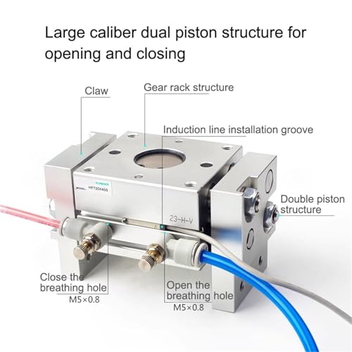 Pince parallèle pneumatique cylindre de doigt HFT10X20S robuste - 7