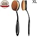 Beautia 2PACK Oval Makeup Brushes, Foundation, Blusher. Contouring Makeup Tools (XL & L)