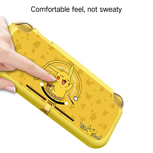 Perfectsight Protective Case For Nintendo Switch Lite | Cute Soft Tpu Anti-Slip Skin Grip Cover | Cartoon Hard Shell Dockable Case | Anti-Scratch Shockproof Slim Cover Case | Kawaii Pikachu #TOP2