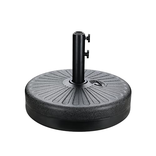 InfiniPower 50Lbs Capacity Fillable Heavy Duty Umbrella Base Stand for Outdoor Lawn, Patio, Deck, Poolside, Black