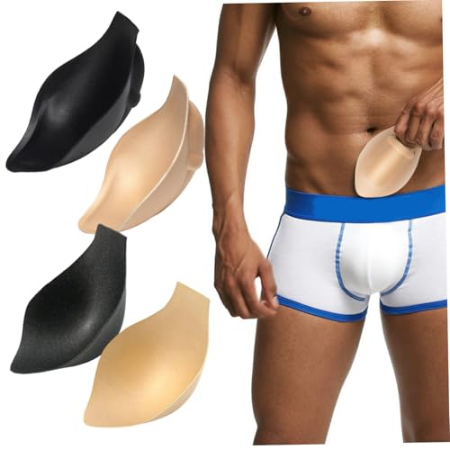 4Pcs Bulge Enhancer Men, Sponge Bulge Enhancing Underwear, Perfect for Swimming Boxers, Briefs, Thongs, Shorts, Enhancer Men, Packer for Trans Man