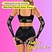 Kimfeng Lingerie Set for Women Sexy Two Piece Fishnet Rave Outfits (H352-Black, One Size)